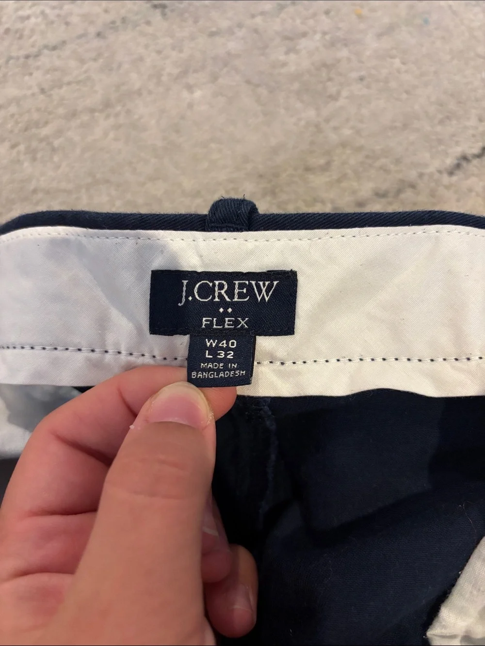 J. Crew Navy Straight-Leg Chinos